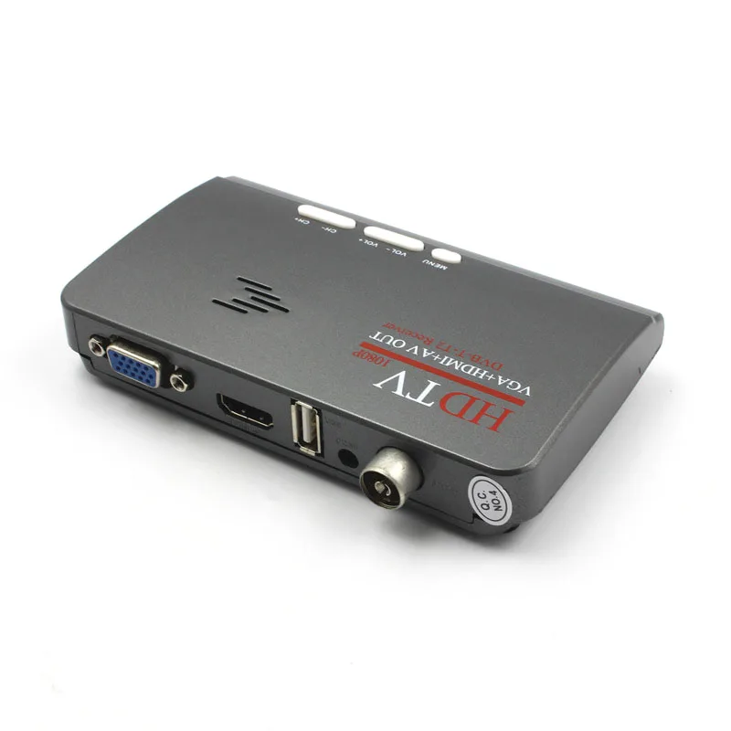 Цифровая ТВ коробка 1080P HDMI DVB-T DVB-T2 ТВ коробка VGA AV CVBS тюнер приемник с дистанционное управление, разъем HDMI HD 1080P VGA DVB-T2