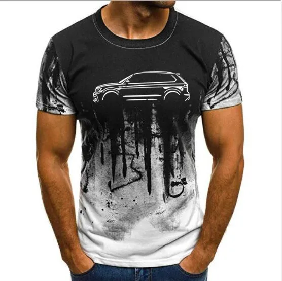 

free shipping 2019 PREMIUM AUTOTEES CAR T-SHIRT - FOR TIGUAN ENTHUSIASTS Men Gradient Color Short Sleeve