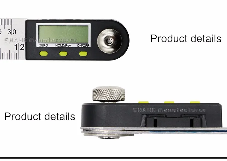 300 мм 12 дюймов из нержавеющей стали, угломер, транспортир, инклинометр, измерительные инструменты, электронный Гониометр, цифровой угломер