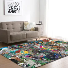 Европейские предметы интерьера креативный коврик для ресторана размер на заказ alfombres para la sala современный цветной напольный коврик