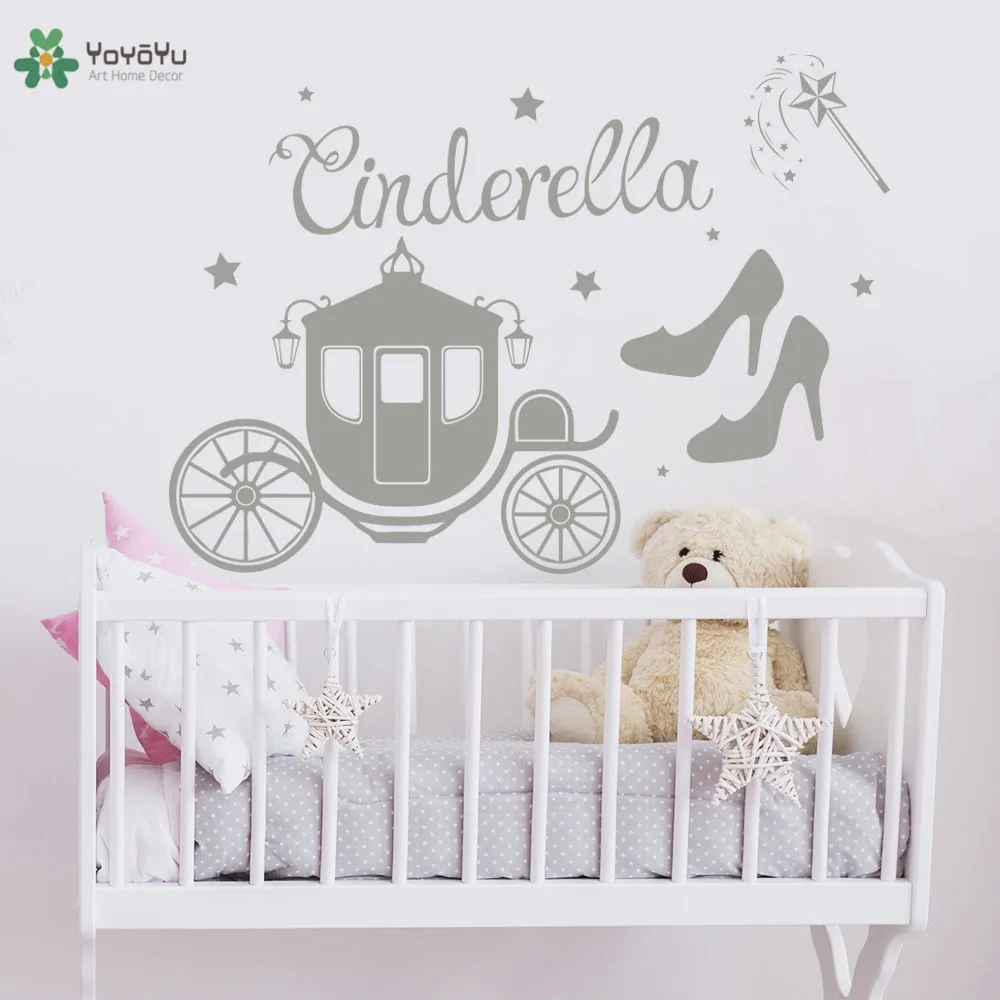 

YOYOYU Vinyl Wall Decal Wagon Shoes Fairy Stick Magic Dream Interior Girl Room Home Decoration Stickers FD299