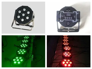 

20pcs/Lot, ADJ IEC Power IN/ OUT LED Slim par Light 7x3w/9w RGB 3in1 or 7x4w/12w RGBW 4in1 or 7x15w RGBWA 5in1 Flat Par38 DMX