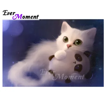 

Ever Moment Diamond Painting 5D DIY Handmade Picture Of Rhinestone Cat Cross Stitch Home Diamond Embroidery Mosaic Full S2F2092