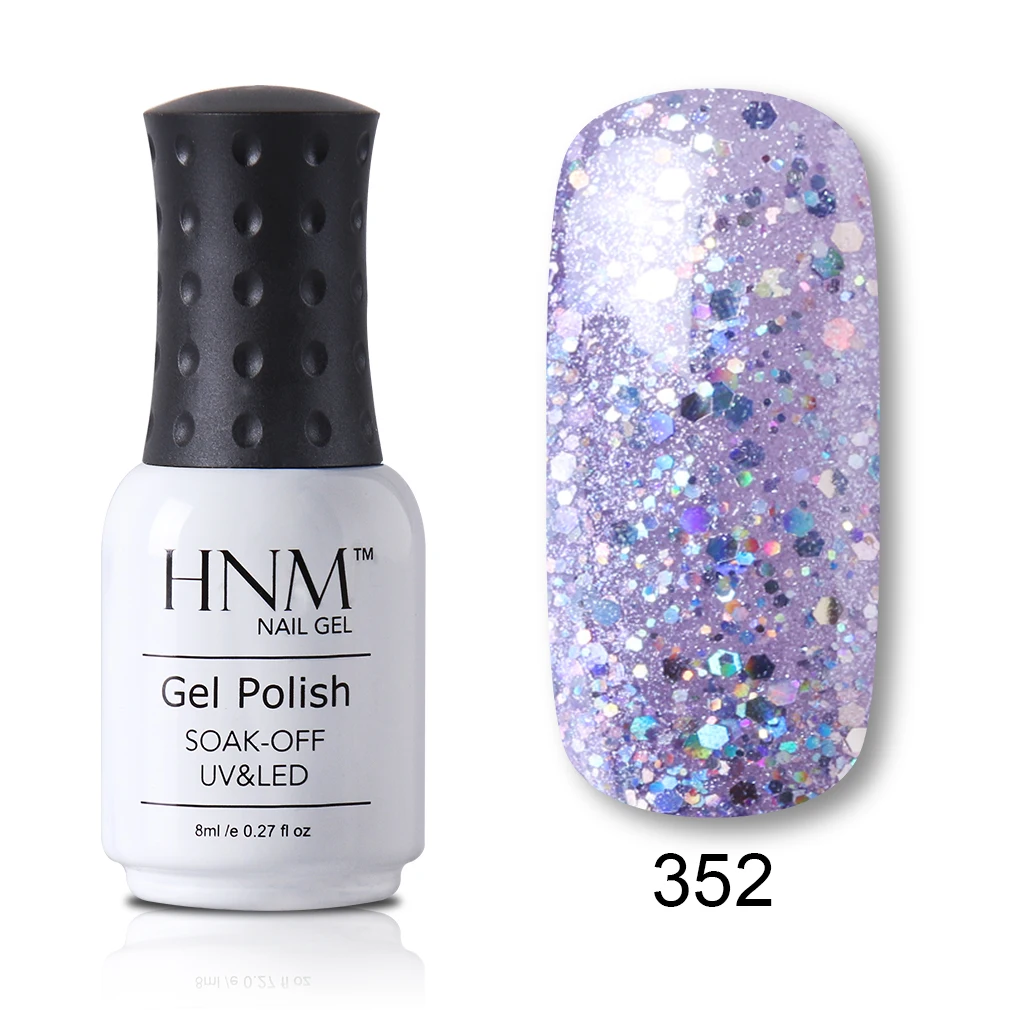 HNM 8 мл Лак для ногтей тиснение Блестящий лак для ногтей Vernis a Ongle Nagellak бриллиантовый Блестящий Гель-лак для ногтей Гибридный лак - Цвет: 352