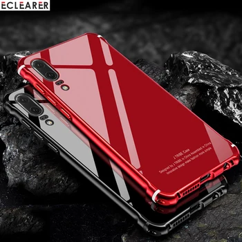 

Metal Case Huawei P20 Pro Glass Case Cover Thin Hard Luxury Case For Huawei P20/ Pro Aluminum Metal Bumper Tempered Glass Coque