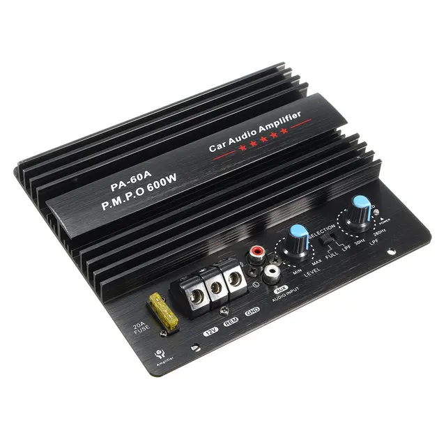 Best Offers 12V Mono 600W High Power Car Audio Amplifier PA-60A Fashion Wire Drawing Powerful Bass Subwoofers Amplifier With 20A Fuse