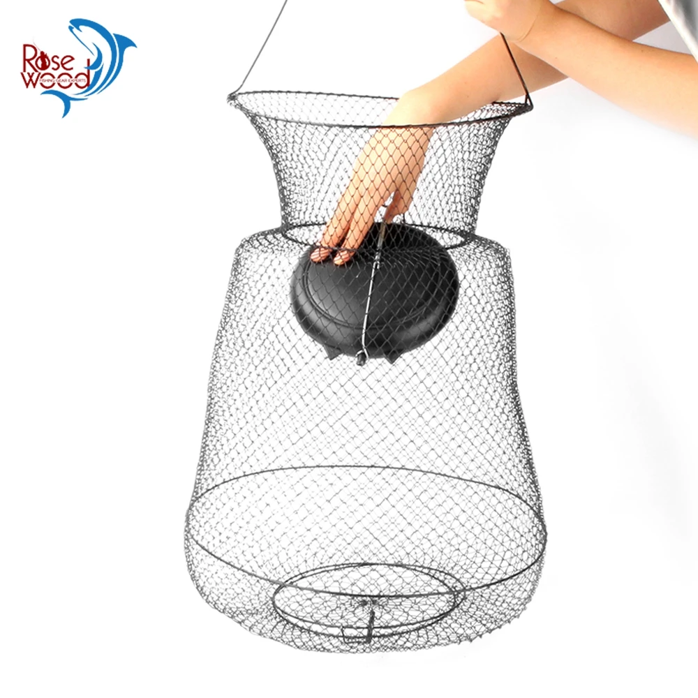 RoseWood Foldable Portable High Carbon Steel Wire Fishing Trap Net