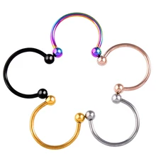 2 шт хирургический стальной нос кольцо круглые штанги для пирсинга губ кольца нос обручи CBR кольцо серьги хряща сексуальные ювелирные изделия для тела 16 г