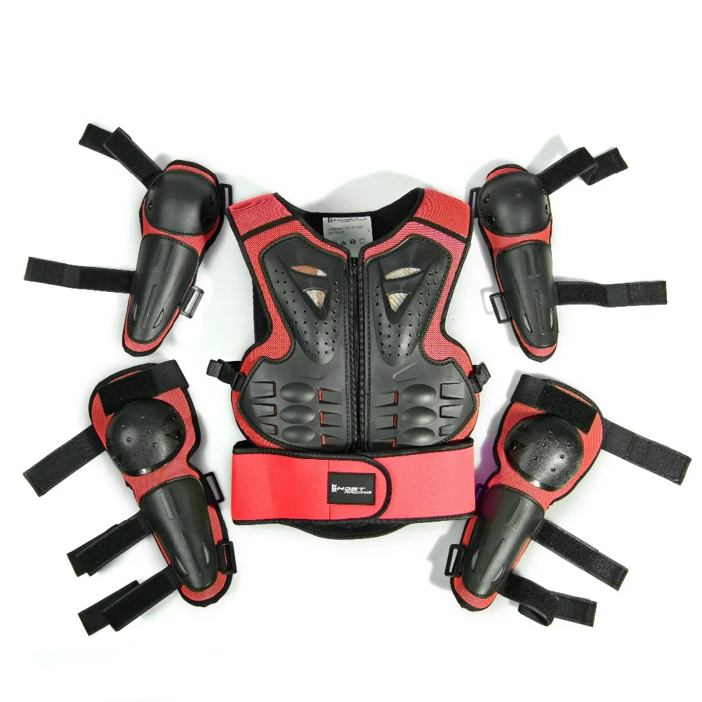 PE Hard Shell 4-15 Years Kids Boys Motorcycle Full Body Armor Vest Motocross children's Back Spine Protector