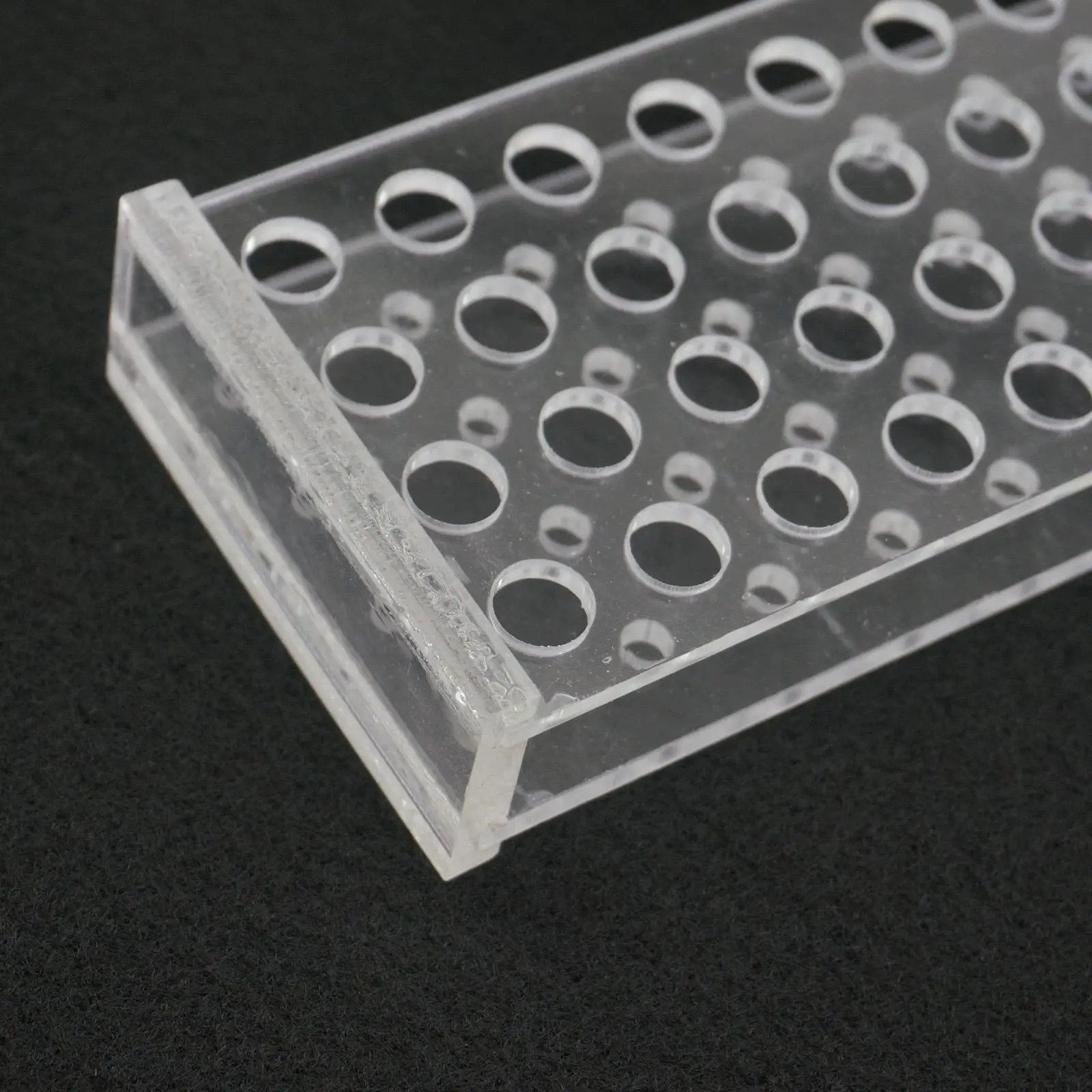 8mm Diam 40 Holes Methyl Methacrylate Rack Stand For 0.5ml Centrifuge Tubes centrifuge tube rack