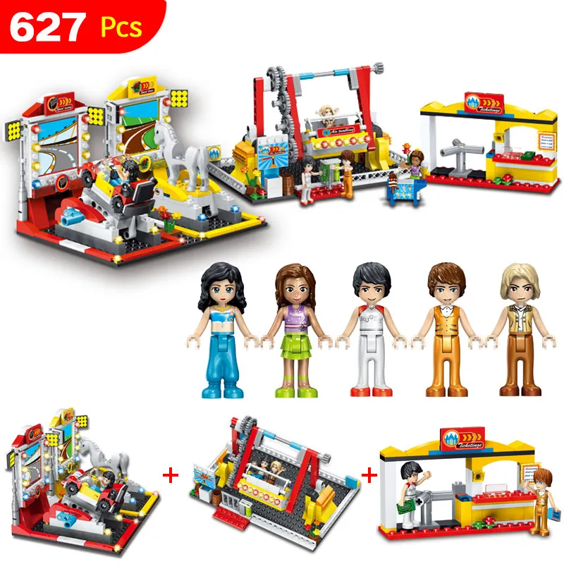 

City Wonderland Playground big carnival Compatible Building Blocks Clever Construction Educational Toys for Children