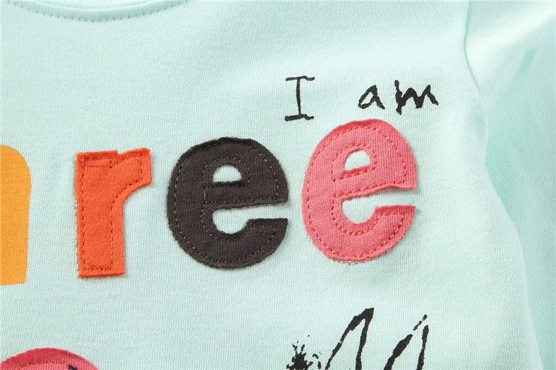 2016 Children Girls 100% Cotton Spring Autumn T-Shirt For 1-6Y Kids Jumpingbaby Brand Long Sleeve Cartoon Tees Child Cute Tops39