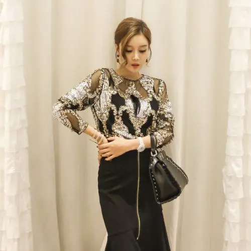 Женская кружевная блузка с кристаллами осенне зимняя бусинами 2020|blouse brand|brand