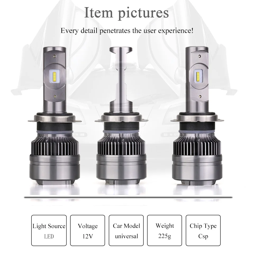 ANMINGPU супер яркий 16000LM/пара светодиодный H7 лампы для передних фар H1 H4 H7 светодиодный лампы 6000 k 9005/HB3 9006HB4 9012 H8 H11 светодиодные фары для автомобиля
