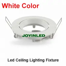 Горячая Светодиодный прожектор кронштейн встраиваемые потолочные крепление для светодиодов белый алюминий Gu10 MR16 Галогенные Лампы Фитинги отделка наборы