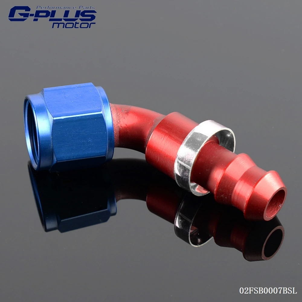 Free Shipping AN 6 6 AN 45 Degree Fuel Push On Hose End Fittings