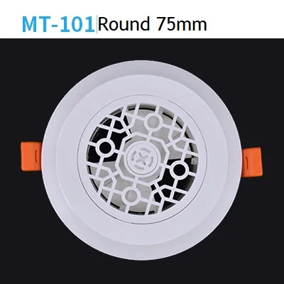 101 Round 75mm Пластиковая ABS белая вентиляционная решетка Весна нажмите на Регулируемый Кондиционер потолочный вентиляционный квадратный круглый " 4" 5" - Цвет: 101 Round 75mm