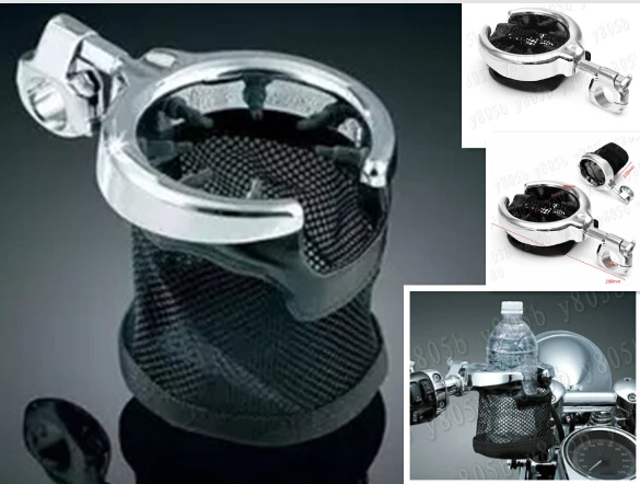 Universal Steel Motorbike Handlebar Cup Holder Drink Holder