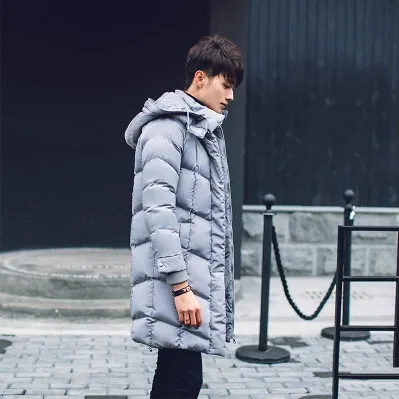 free shipping 2016 Winter long coat men s hooded down jacket cotton warm youth thicker coat