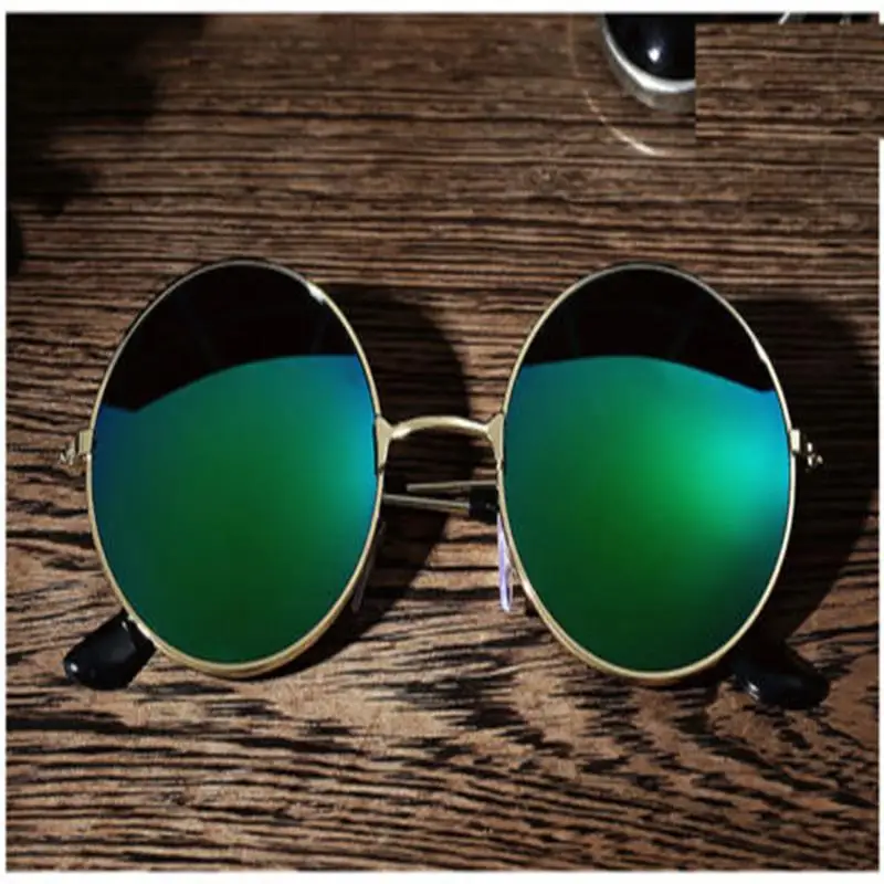 Мужские и женские ретро круглые зеркальные солнцезащитные очки водительские очки спортивные очки для занятий на открытом воздухе очки автомобильные аксессуары
