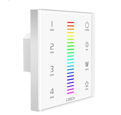 

Touch panel RGB Controller EX8 4 zone AC100~240V 2.4G DMX512 F8 RF Remote F4-5A/F4-3A Receiver free shipping