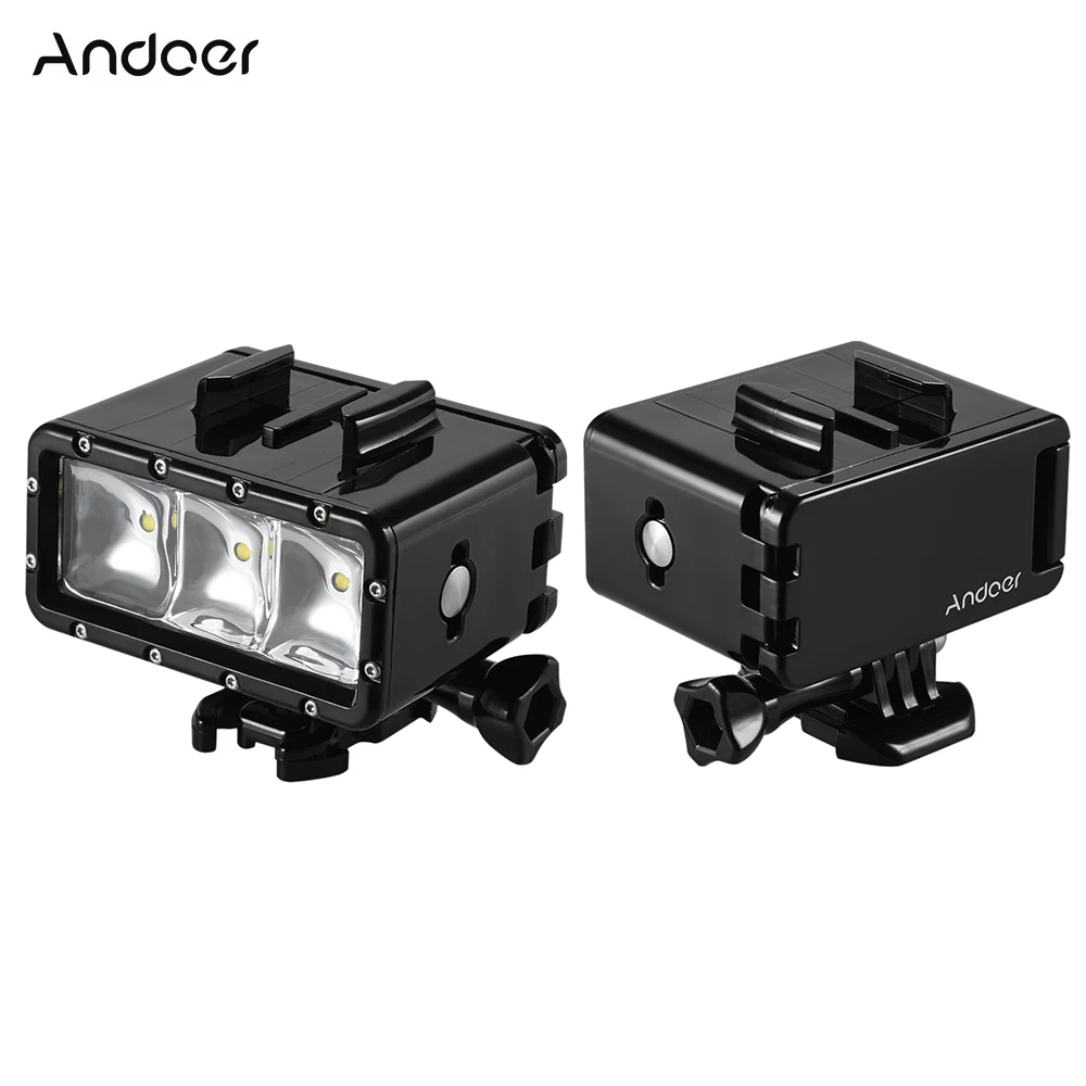

Andoer LED Video Light Fill-in Light Lamp Spotlight 3 Modes Underwater for Go Pro Hero SJCAM Xiaomi Yi Sports Action Camera