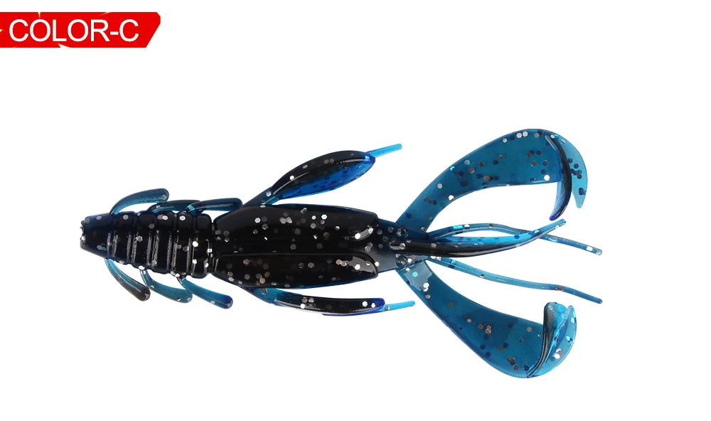 RoseWood 10.3cm 10.4g Soft Fishing Bait Crawfish Lures, Soft Plastic Fishing Lures For Fish Trout Walleye Paddle (1Pack5Pcs)  (5)
