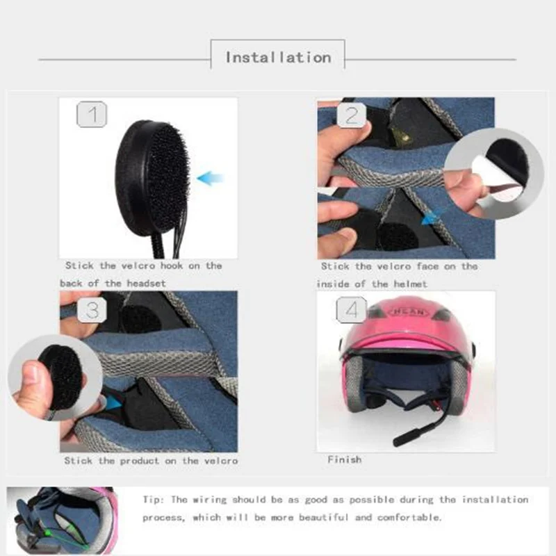  Motorrad Headset Kopfhörer Lautsprecher Freisprechen Motorrad Helm Bluetooth Headset für Musik GPS 