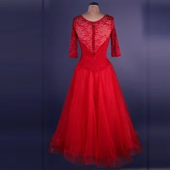 ballroom waltz for women standard dance competition dresses standard waltz flamenco tango purple red lace ladies girls children