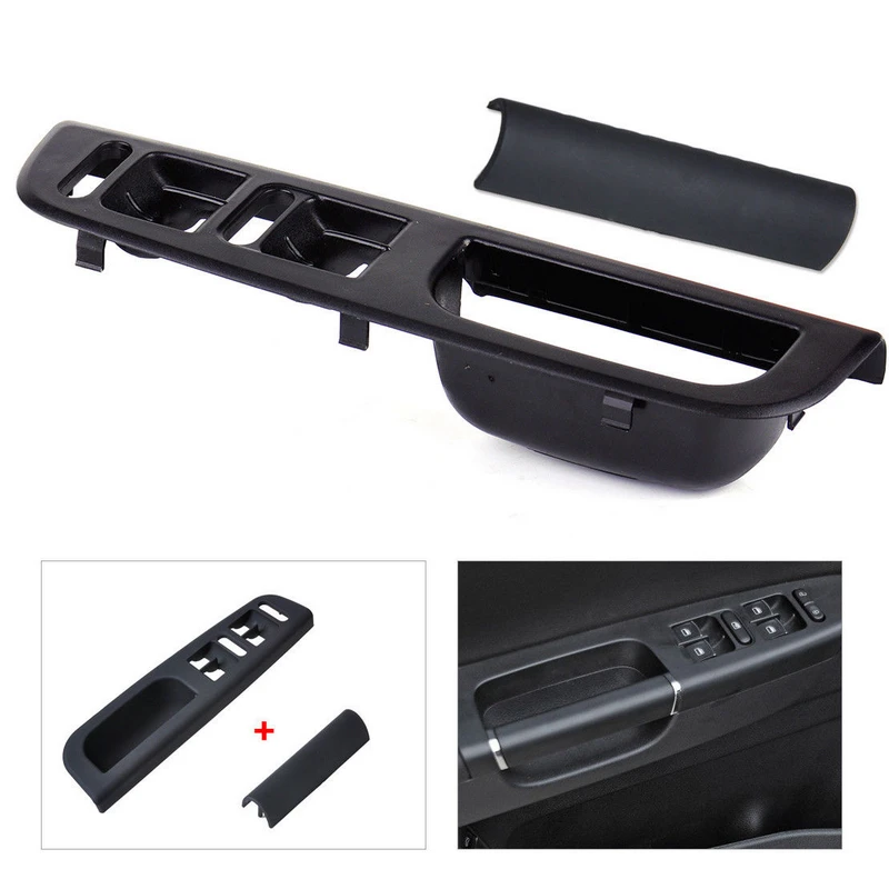 JXLCLYL 1SETDoor Window Switch Bezel+Handle Trim Set For VW Passat Golf Jetta/Bora MK4
