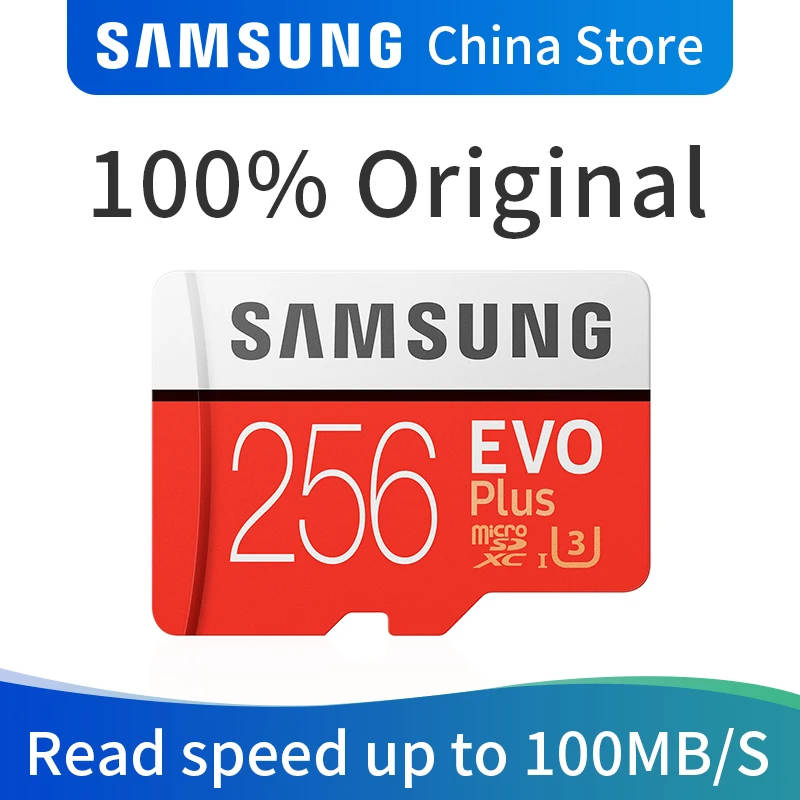 Дешевый Карта памяти Samsung EVO PLUS 256 GB картридер 2 микро sd SDXC Класс CLASS10 UHS I U3 4 K TF карты модуль памяти Transflash microSD