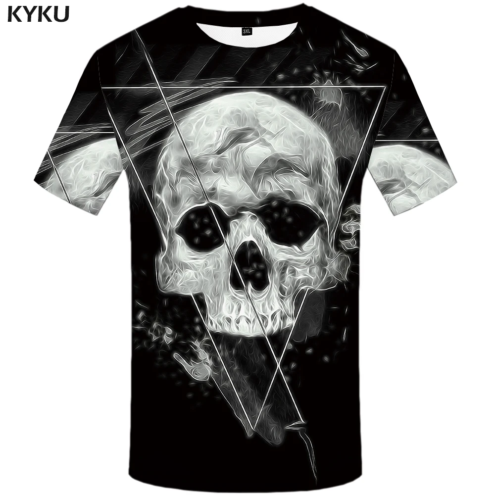 KYKU Skull T Shirt Men Black Anime Tshirt United Kingdom Gothic 3d Print T-shirt Punk Rock Clothes Casual Hip Hop Mens Clothing KYKU Skull T Shirt Men Black Anime Tshirt United Kingdom Gothic 3d Print T-shirt Punk Rock Clothes Casual Hip Hop Mens Clothing