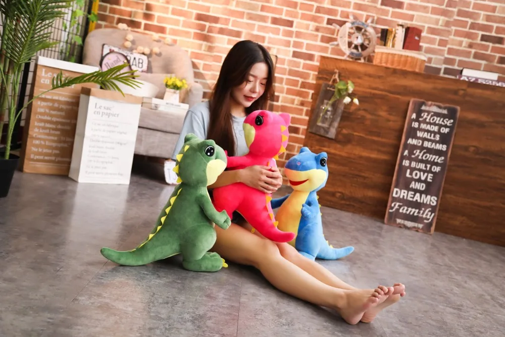 1 шт. 60 см Новинка Kawaii динозавр плюшевые игрушки мультфильм тираннозавр милые мягкие игрушки куклы для детей дети мальчики подарок на день рождения