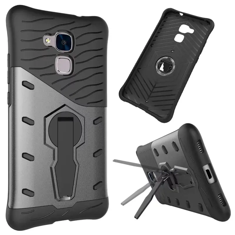 

Luxury Hybrid case For Huawei Honor 5C 5 C Hard With stand Armor Silicon+PC Shockproof protective back cover for huawei 5c shell