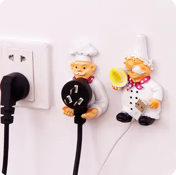 

Cartoon Socket Power Cord Storage Rack Household Multifunctional Strong Adhesive Hook Plug Holder 2 Pieces/Lot