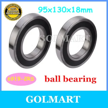 

4pcs/lot 61919 6919-2RS bearing sealed 95x130x18 mm 61919-2RS ball bearing 95mm diameter 6919RS steel deep groove ball bearing