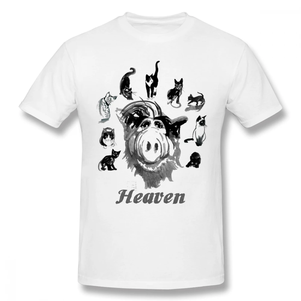 

Pure Cotton Cartoon Heaven Alf T Shirt Male T Shirt Free Shipping O-neck Camiseta