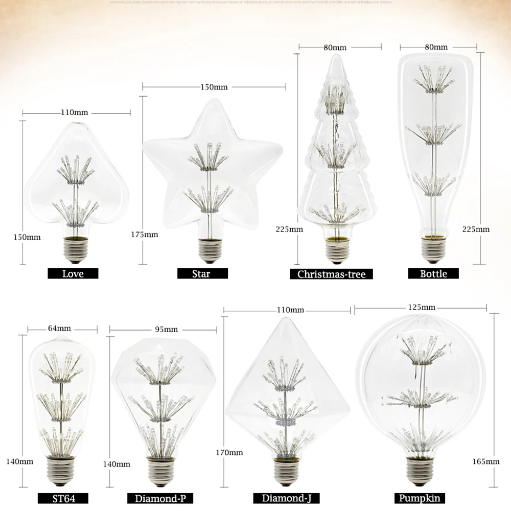 Lámpara Led ST64 A60 G80 colorido cielo estrellado lámpara e27 220 v bombillas de luz led de fuegos artificiales mundo lampada led para casa decoración de la fiesta de lamparas Lámpara Led ST64 A60 G80 colorido cielo estrellado lámpara e27 220 v bombillas de luz led de fuegos artificiales mundo lampada led para casa decoración de la fiesta de lamparas
