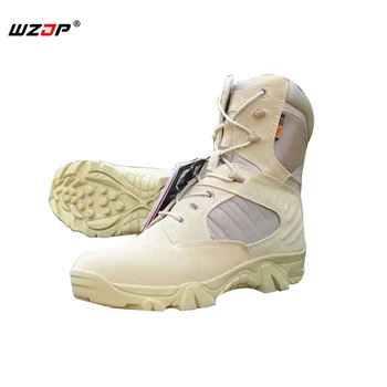 

WZJP Outdoor Mens Hiking Camping Breathable Shoes Tactical Military Combat Army Boots Desert Training Anti-Slip Trekking Shoes