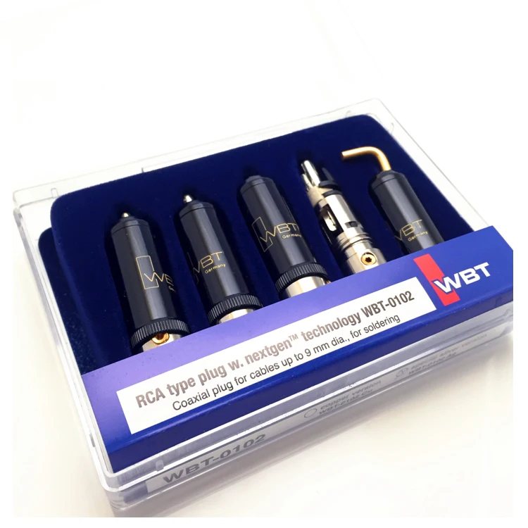 

Free shipping WBT-0102Ag nextgen signature RCA set of 4pieces silver high end connector