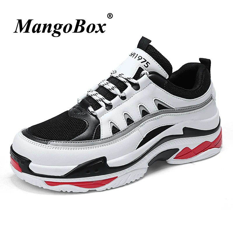 

Man Athletic Trainers Mid-top Comfortable Sneakers Male Rubber Running Shoes Lace Up Sports Shoes for Male Comfortable Sneakers