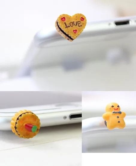 

3.5mm Universal Earphone Limited Dust Plug Dachshund 2016 New Cute Small Cookies Dustproof Plug Caps Cell Phone Accessories