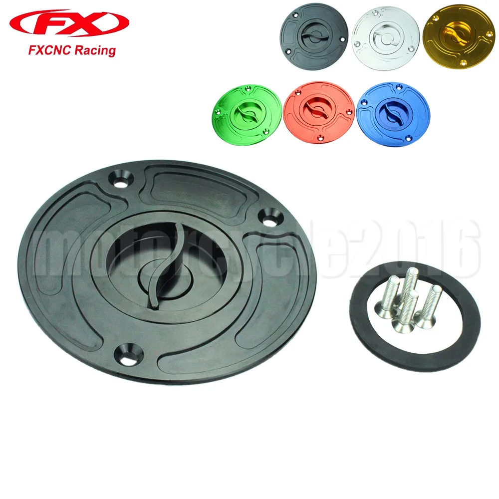 Keyless FXCNC CNC Aluminium Akcesoria Motocyklowe Zbiornik Paliwa Gazowe Pokrywkę 6 Kolory Dla Suzuki GSXR 600/750 04-13 GSXR1300 08-13