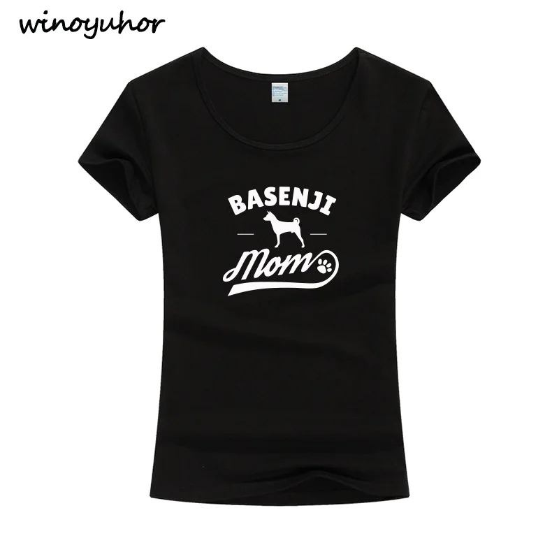 

Summer Women T-Shirt Basenji Mom Prints T-Shirt Funny Dog Design Female Tops Fashion Ladies Casual Tee Harajuku Streetwear