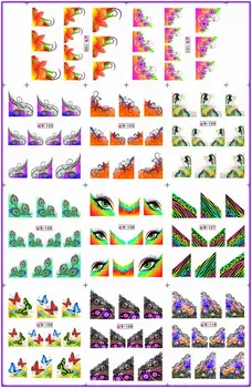 

11 PACK/ LOT WATER DECAL NAIL ART NAIL STICKER FLOWER FRENCH SMILE LACE B100-110