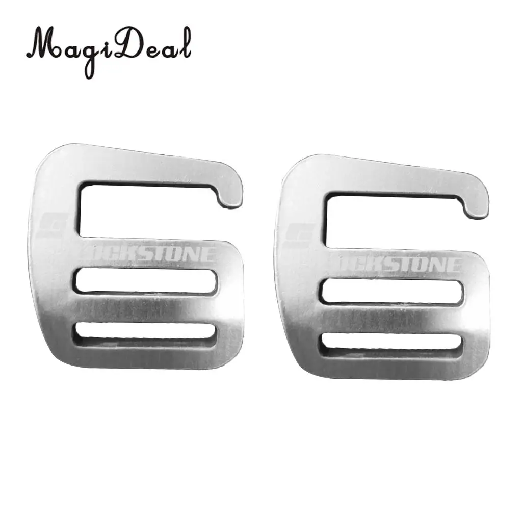 6 Pieces Metal G Hook Webbing Buckle for Backpack Bag Aluminium Alloy 25mm Silver