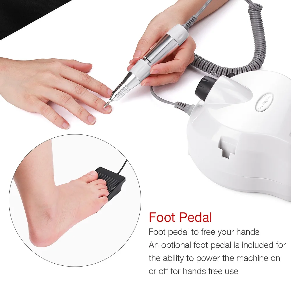 Máquina de Broca do Prego Equipamento do Prego Broca do Prego Elétrica Manicure Pedicure Arquivos Acessório Bits 300 Pçs Lixar 30w 35000rpm Pro 14 Cheap Brocas elétricas p manicure e acessórios