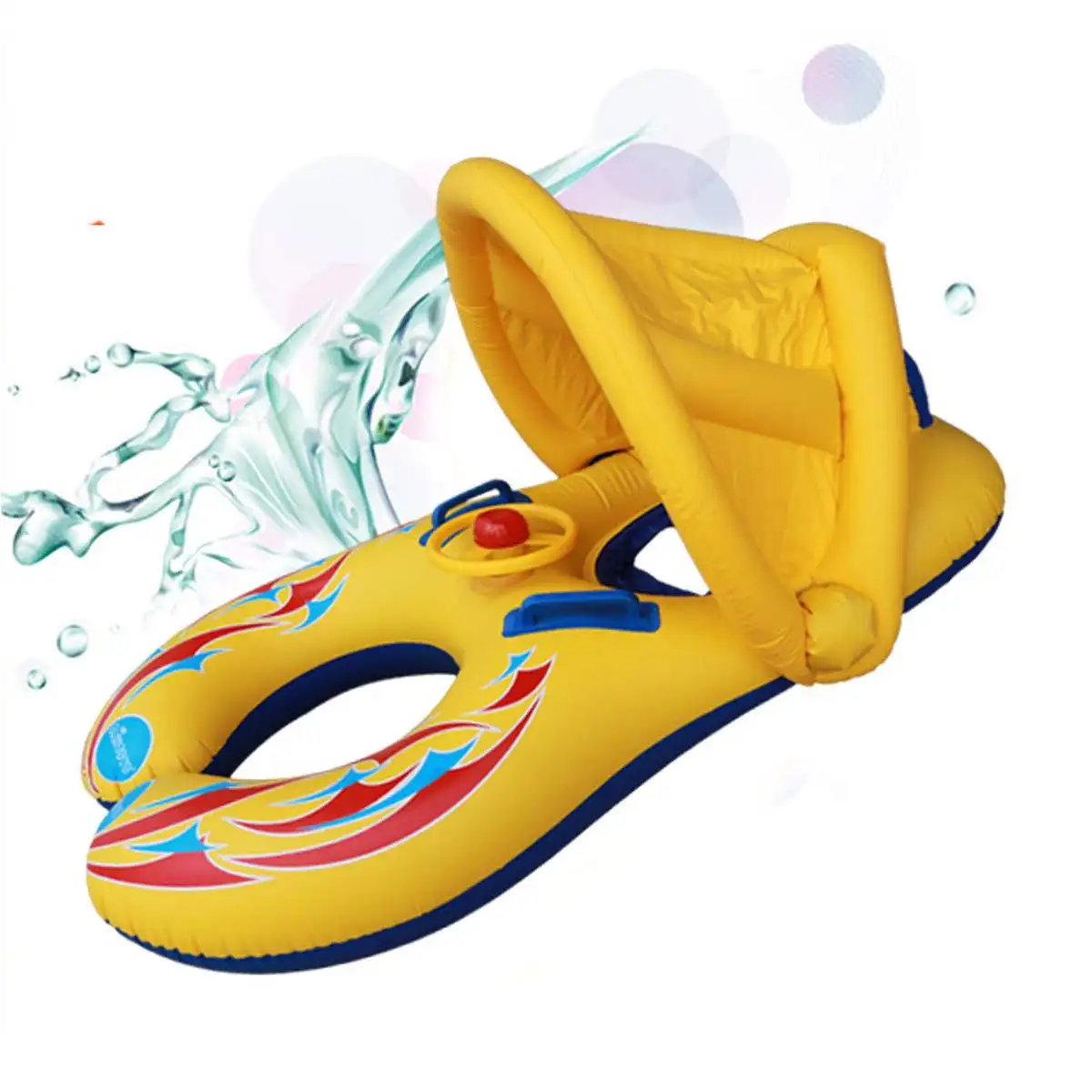 

Mother Baby Seat Float Swim Ring Raft Inflatable Infant Kids Swimming Pool Rings Water Toys Safety Game Activity Accessories