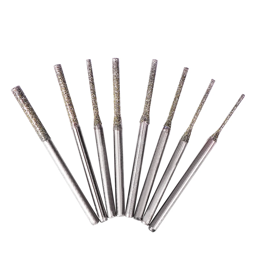 Mini Drill Diamond Grinding Head Bur Bit Set Grinding Tool For Dremel Rotary Tool Accesories 8Pcs