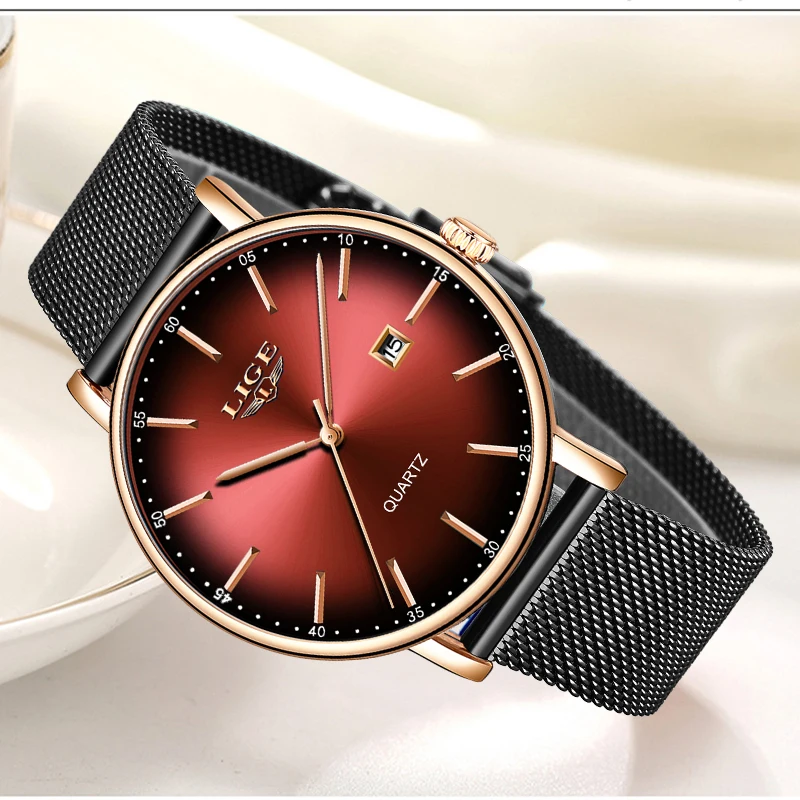 Fashion Women Watch Top Brand Luxury Ladies Mesh Belt Ultra-thin Watch Stainless Steel Waterproof Quartz Watch Mujer_voghion.com